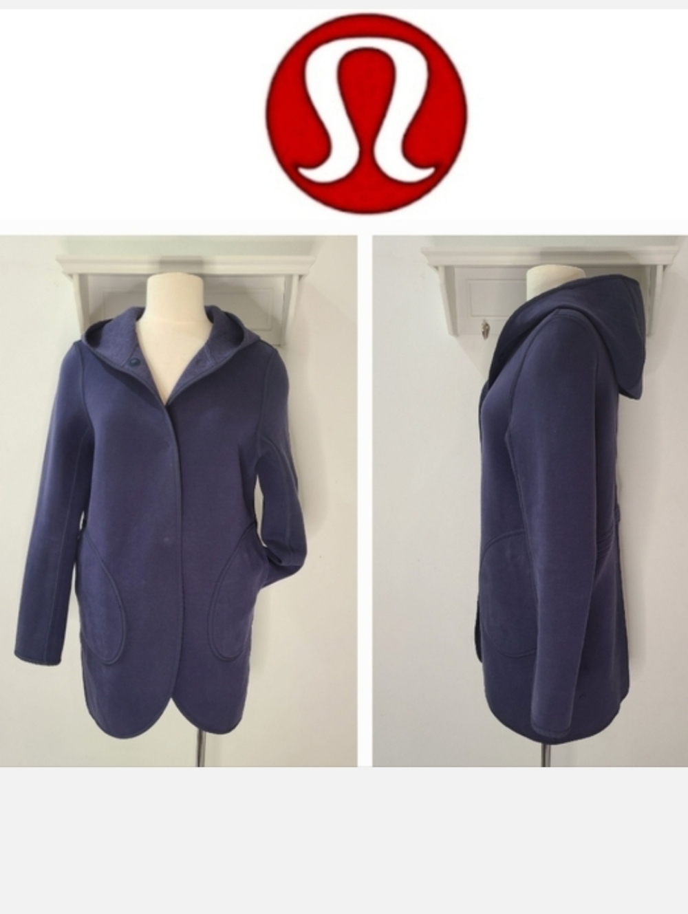 Lululemon Urban Horizons Reversible Cinch Waist Jacket in Navy Blue Sz Small - Picture 2 of 16